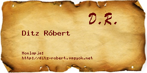 Ditz Róbert névjegykártya