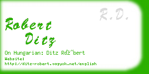 robert ditz business card